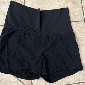 Isabel Maternity Black Shorts